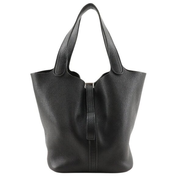 HERMES PicotinMM Handbag black/SilverHardware Taurillon Clemence Women - Picture 1 of 12